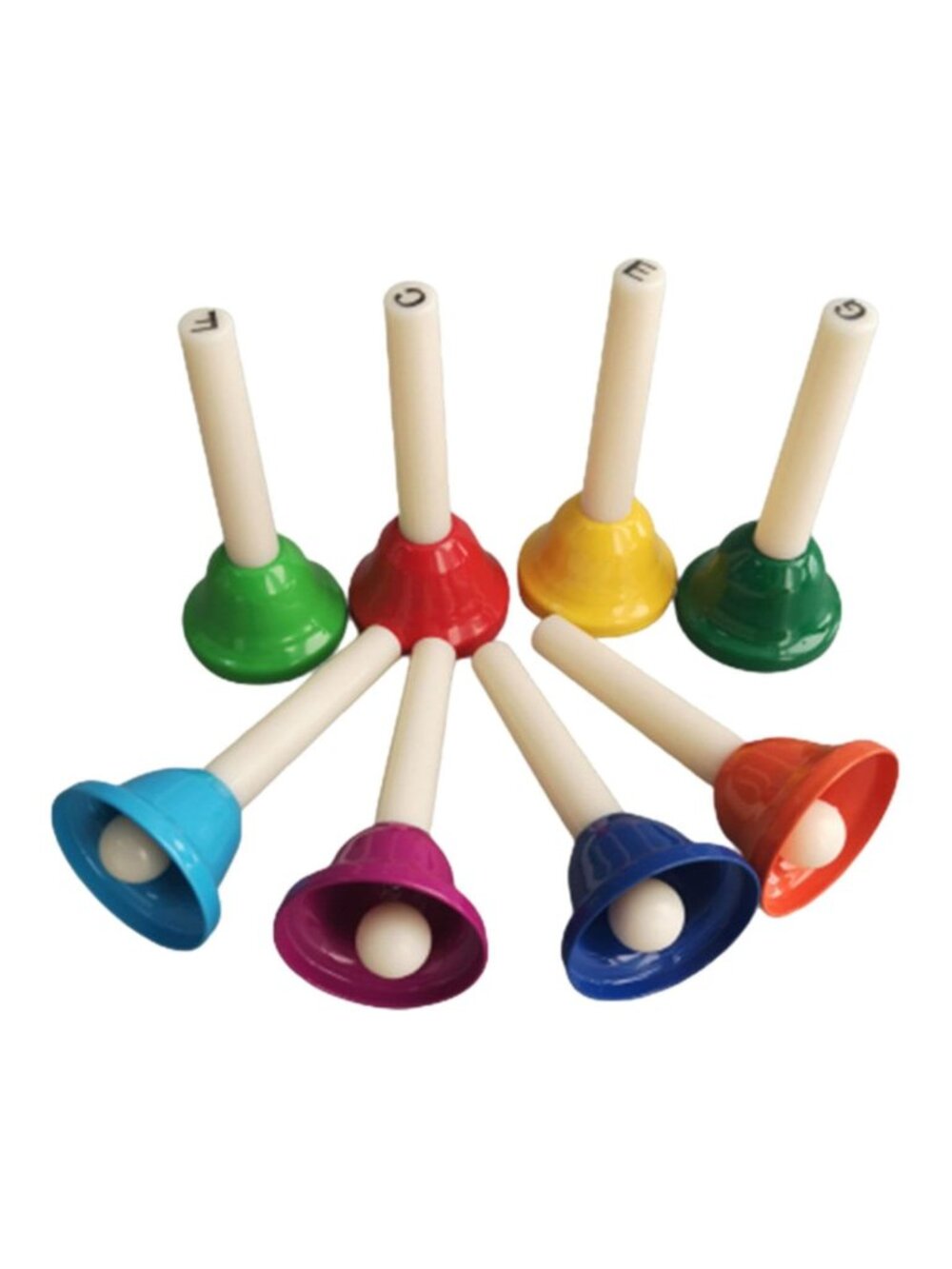 NIB Musical Hand Bells Colorful Diatonic Desk Bells Rhythm Instrument Toy Set